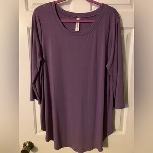 Zenana Premium 3/4 sleeve tunic, scoop buttom